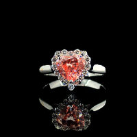 Exquisite 18Kt Gold Ring with 1.30ct Lab-Grown Pink Heart Diamond by SK Diam