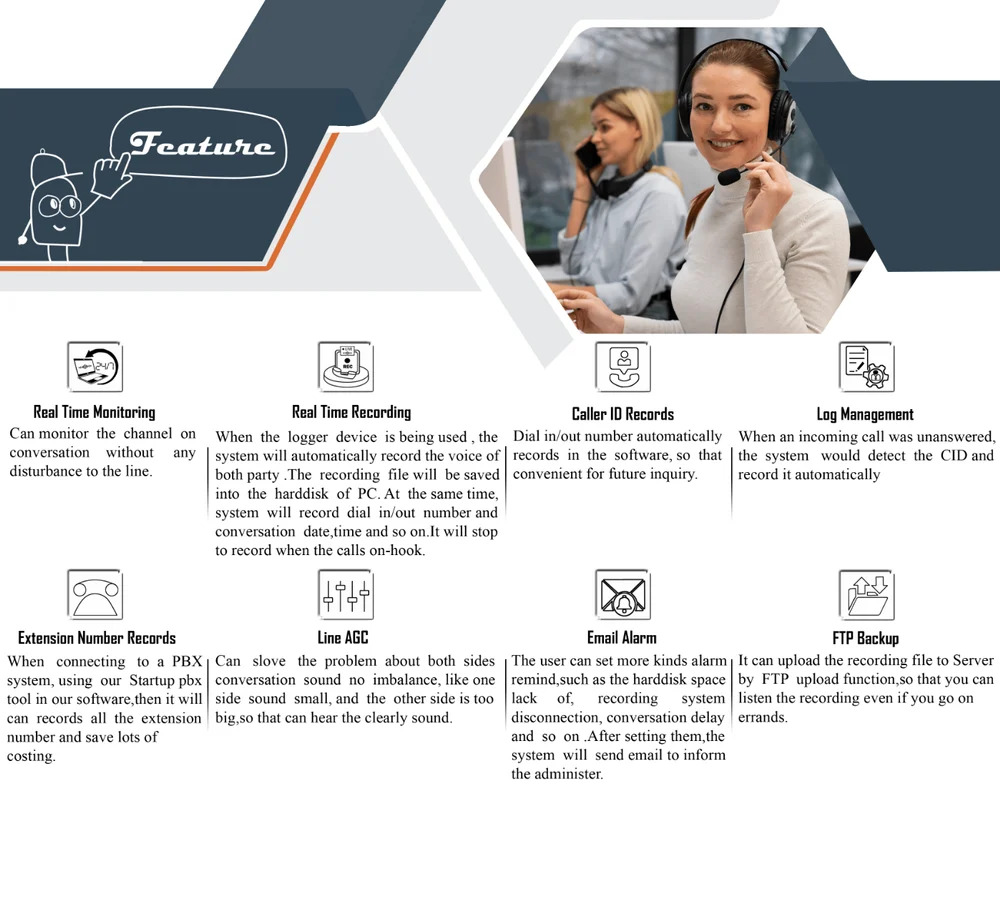 Connect Tq-04 Standalone Voice Logger - Color: Black