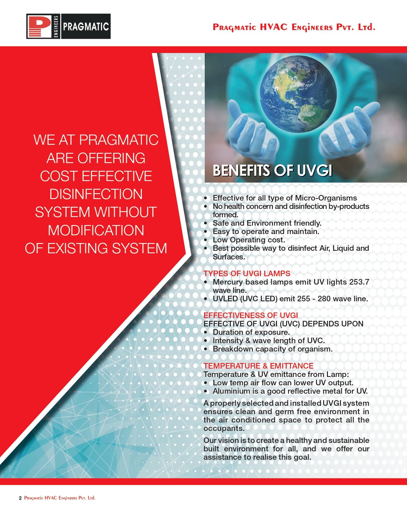 UVGI System For AHU Surface Cleaning And Air Disinfection