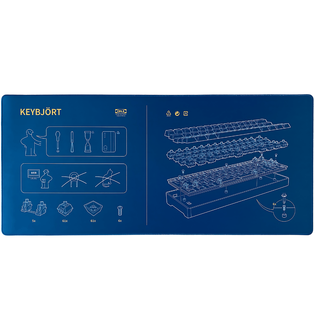 Desk Matt - Soft Fabric Surface With Anti-slip Rubber Base, 23 X 11 Inches | Customizable Style, Water-resistant, Easy To Clean