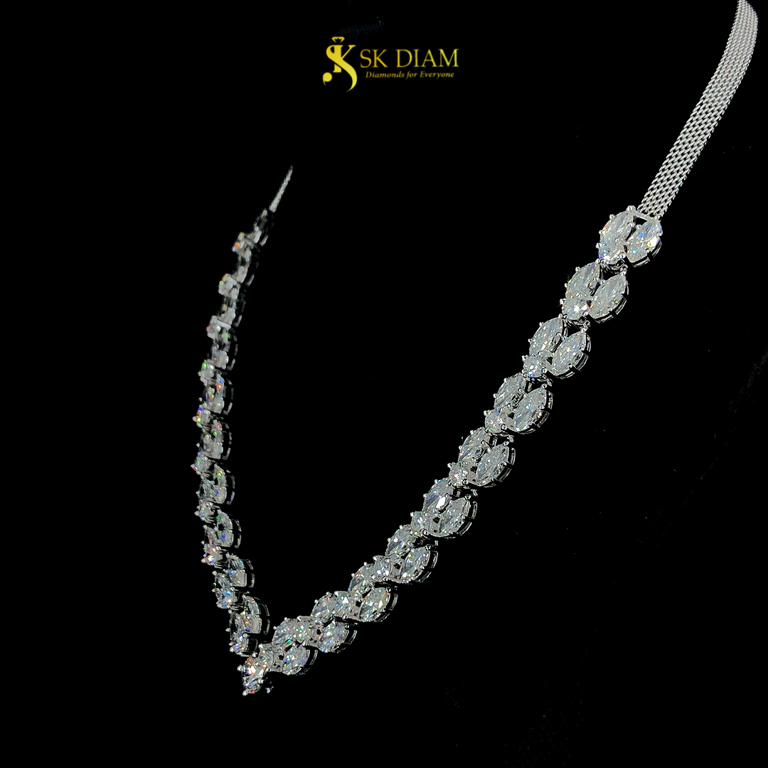 Necklace Crafted By Sk Diam Lab Grown Diamond - Diamond Clarity: Vs1