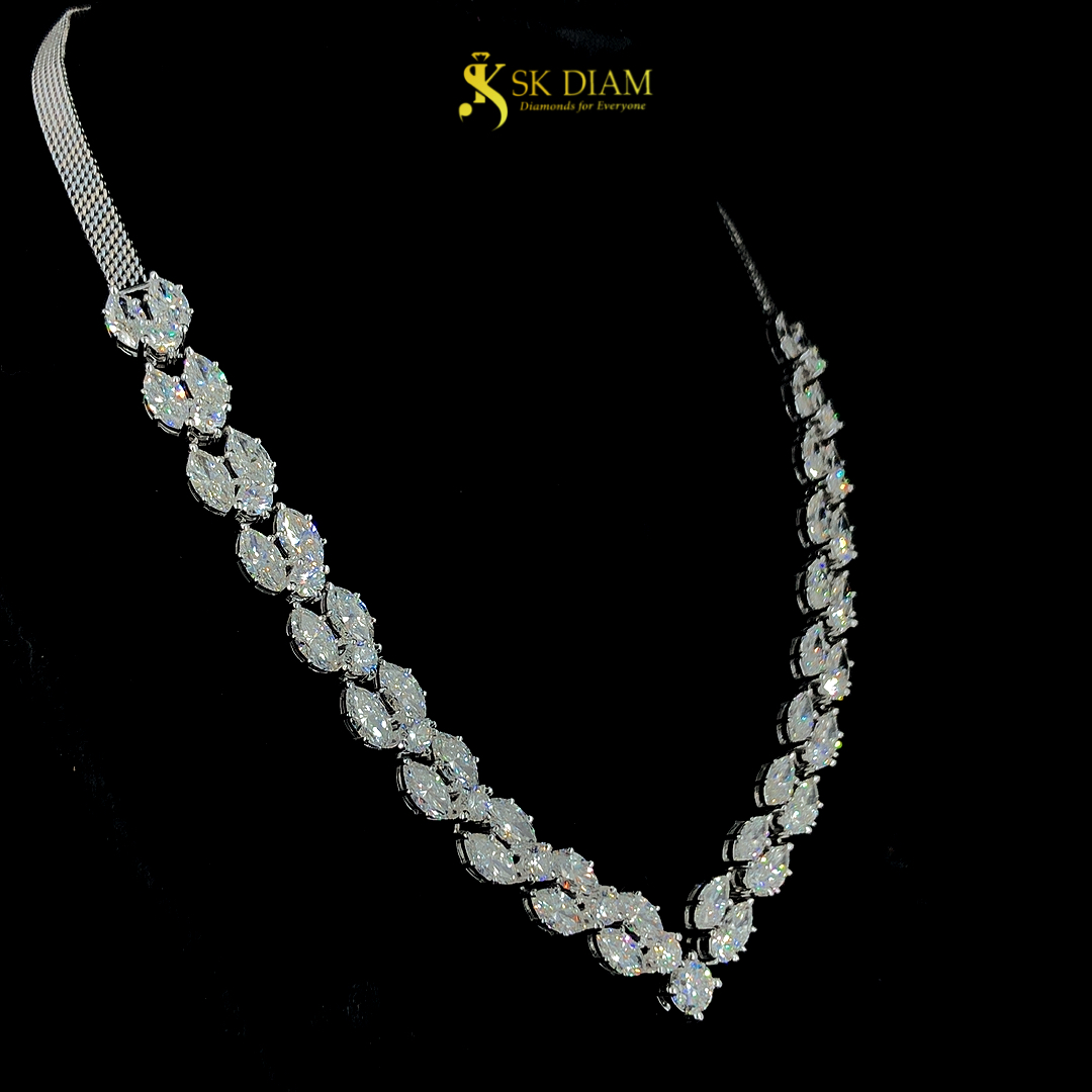 Necklace Crafted By Sk Diam Lab Grown Diamond - Diamond Clarity: Vs1