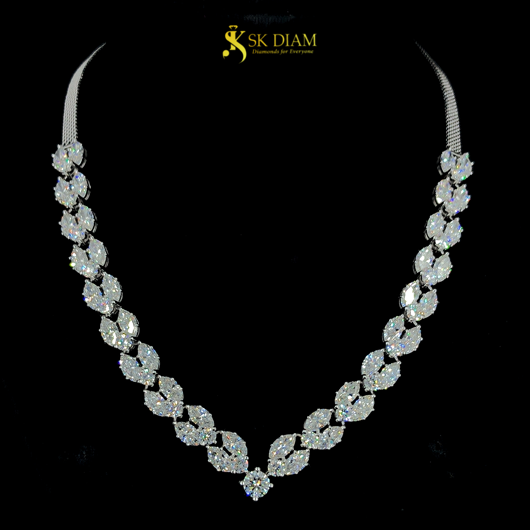 Necklace Crafted By Sk Diam Lab Grown Diamond - Diamond Clarity: Vs1
