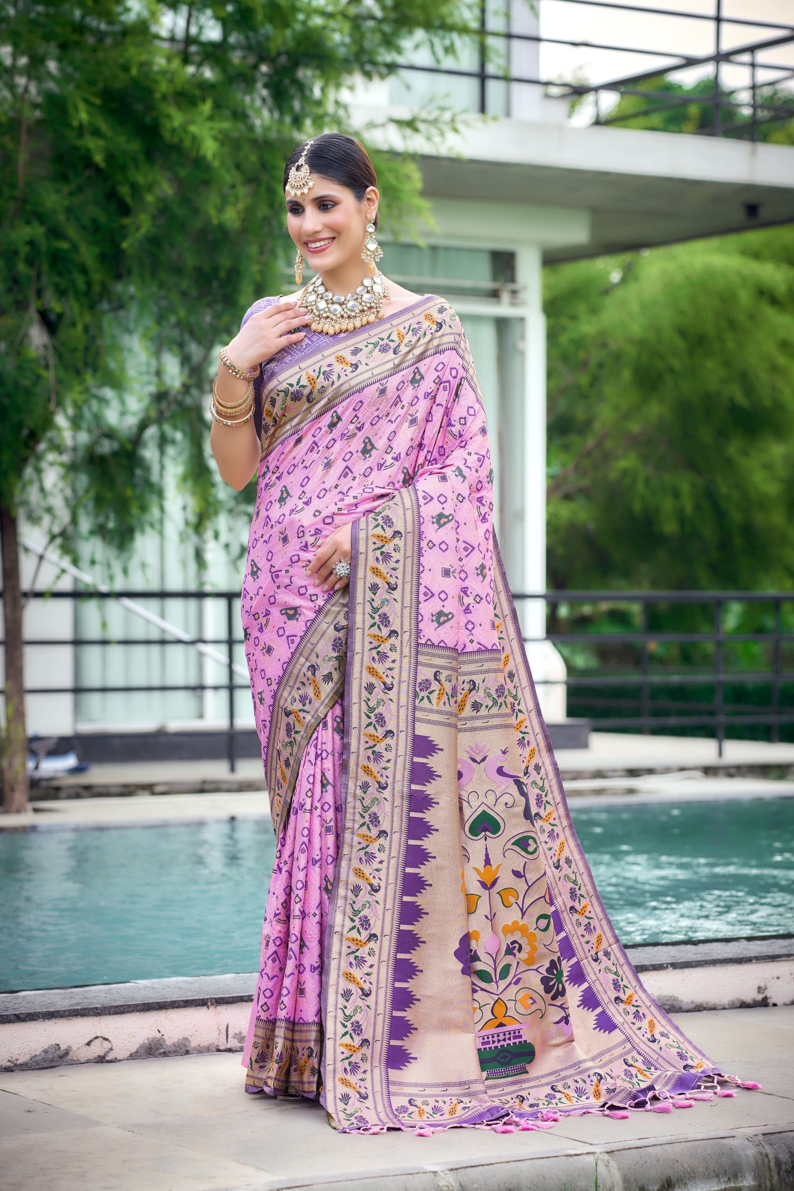 Patola Silk Saree - Color: Varied