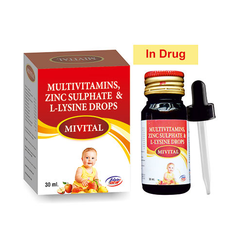 30ml Multivitamin Zinc Sulphate And L-Lysine Drops