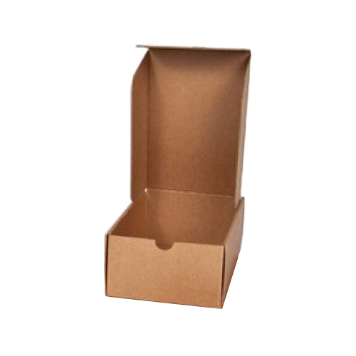 Die Cut Corrugated Box - Sturdy Paper Material, Custom Made Size, Square Shape, Brown Color | Fully Customizable Style, Plain Finish
