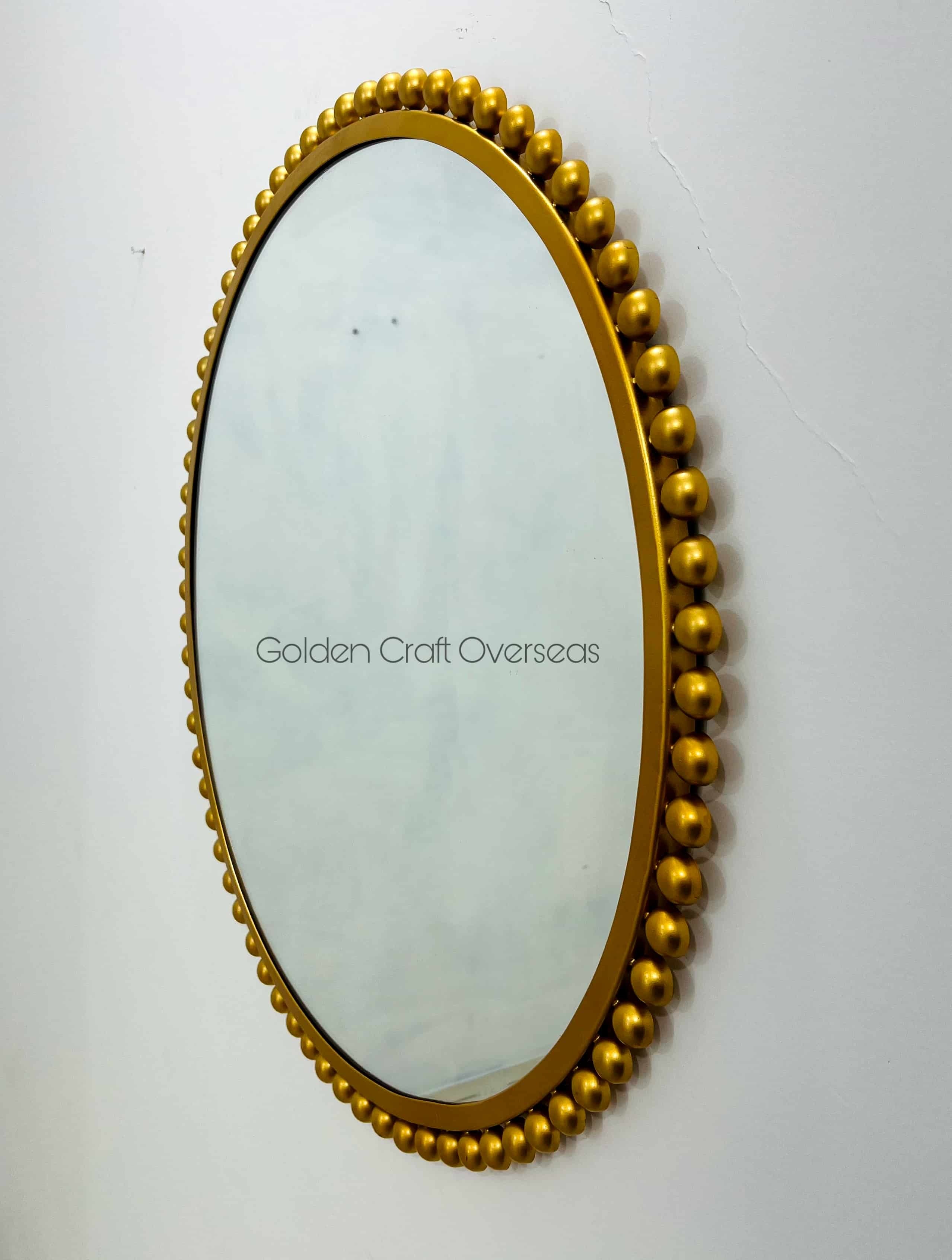 Iron Elegance Wall Mirror - Color: Gold