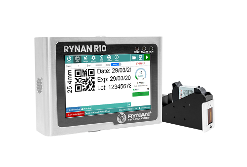 RYNAN R10 MAX - 40m/min Print 300DPI | Automatic Thermal Inkjet Printer for Barcodes, QR Codes, Text, and Logos