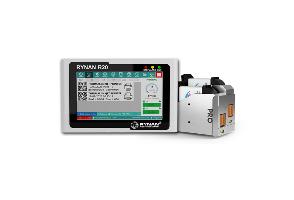 Rynan R20 Pro Thermal Inkjet Printer - Application: Security