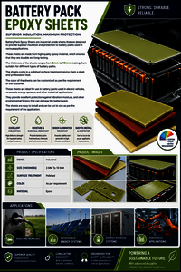 Epoxy Sheet Battery Pack - Color: As Per Requirement