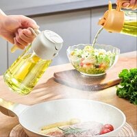 Mitsico Glass Oil Bottle with Mist Spray Oil Spray Bottle, 2-in-1 Oil Dispenser and Vinegar Sprayer