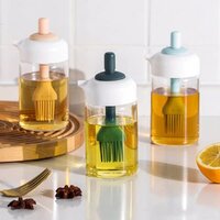 Mitsico Oil Dispenser Bottle With Silicone Oil Brush For Glass Food Brush For Ghee, Butter, Oil