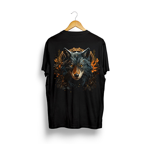 Mens Wolf Printed T-Shirt