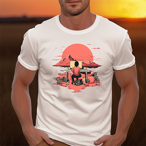 Work From Anywhere Printed Mens T-Shirt