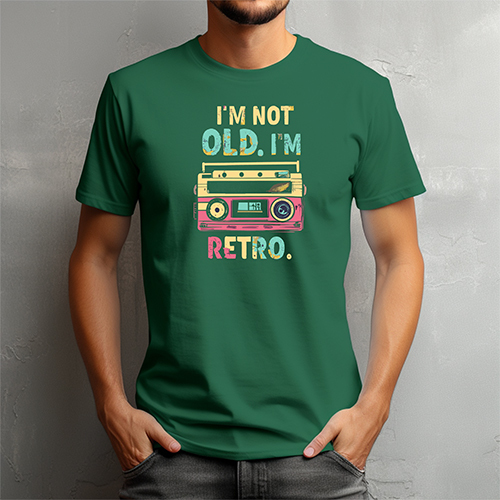 I Am Not Old I Am Retro Printed Mens T Shirt