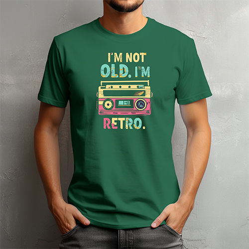 Printed Mens T-Shirt - Color: Green