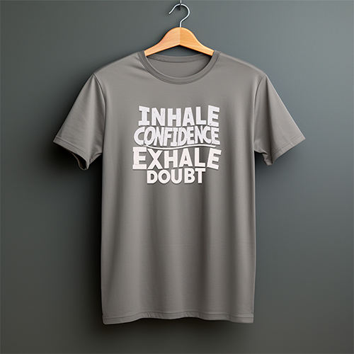 Inhale Confidence Exhale Doubt Printed T-Shirt