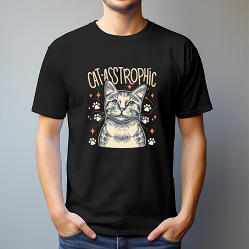 Astrophic Printed T Shirt - Color: Black