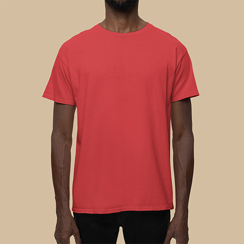 Red Color Mockup T-Shirt