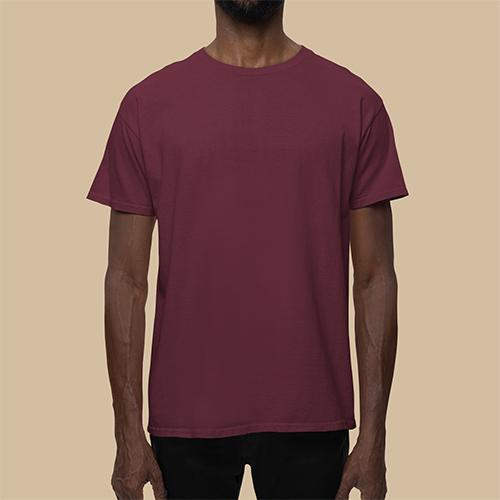 Maroon Color  Mockup T-Shirt