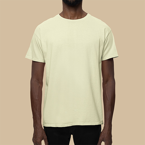 Pale Yellow Mockup T-Shirt