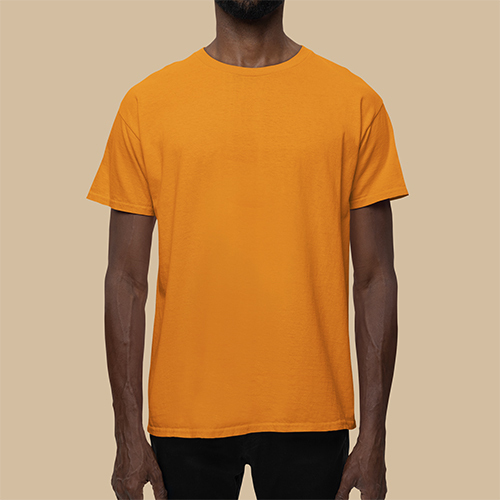 Tangerine Color Mockup T-Shirt