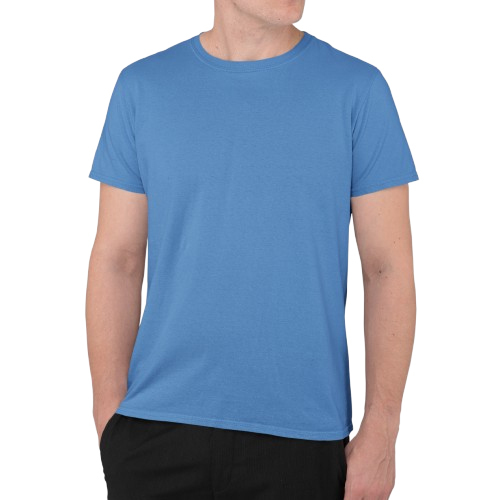 Mens Royal Blue Color Mockup T-Shirt