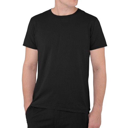 Mens Black Color Mockup T-Shirt