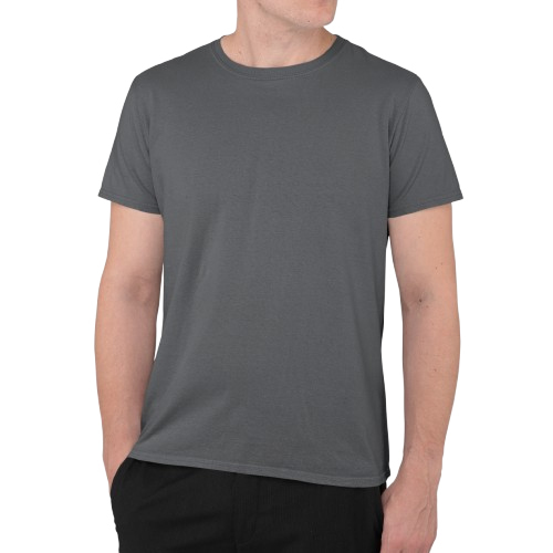 Mens Asphalt Color Mockup T-Shirt