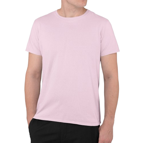 Mens Soft Pink Color Mockup T-Shirt