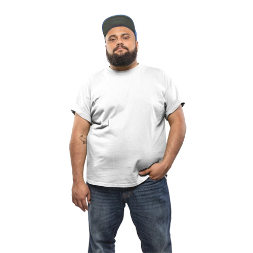 White Color Plus Size Mockup T-Shirt