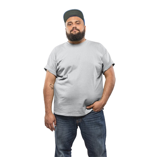 Grey Color Plus Size  Mockup T-Shirt