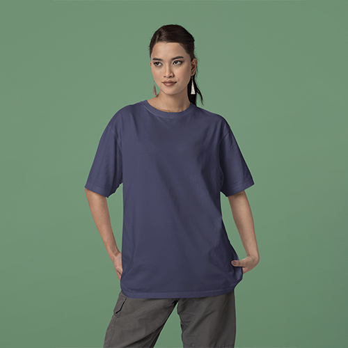 Blue Color  Oversize Mockup T-Shirt