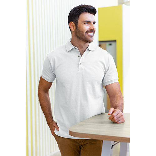 White Color Mens Polo Mockup T-Shirt