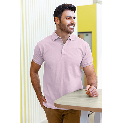 Pink Color Polo Mockup T-Shirt