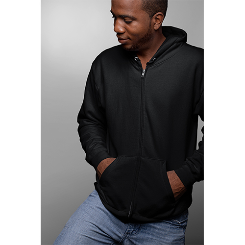 Black Color Zipper Hoodie