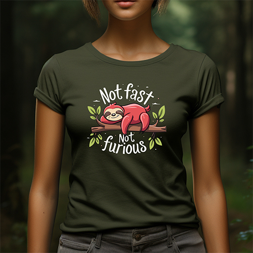 Not Fast Not Furious Printed Female T shirt