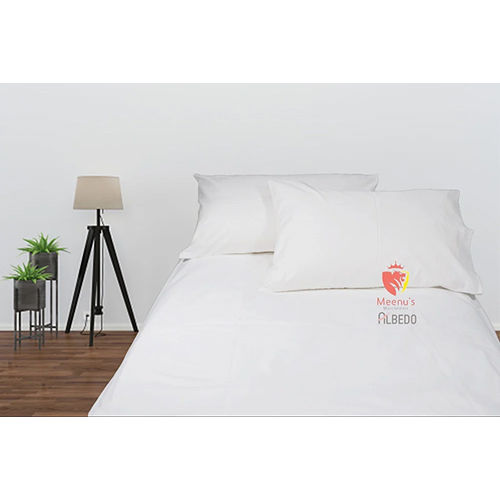 350 Tc White Cotton Hotel Bed Sheet - Feature: Quick Dry