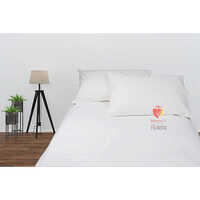 350 TC White Cotton Hotel Bed Sheet