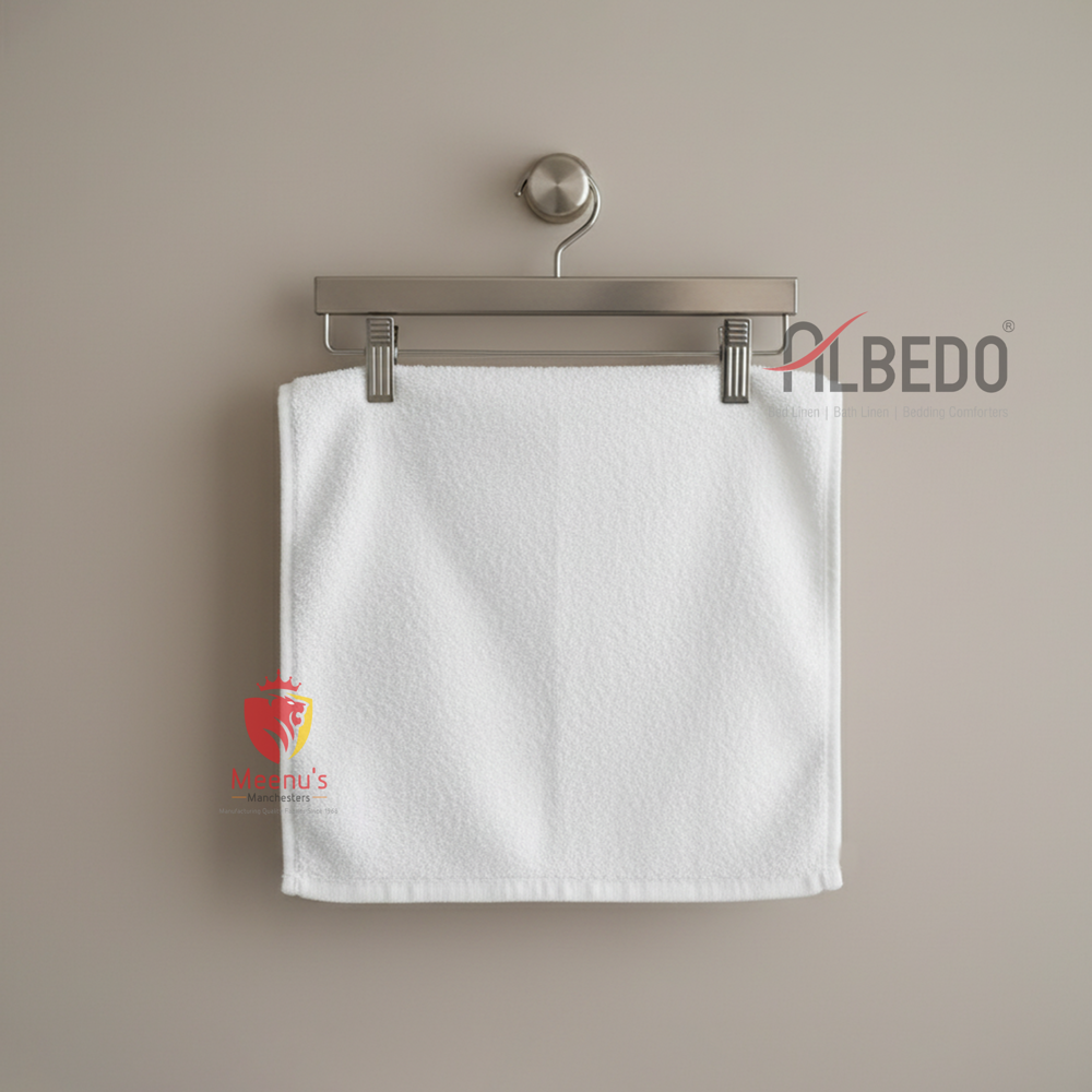Hotel White Terry Face Towel - Feature: Quick Dry