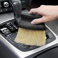 Mitsico Multipurpose Car Interior Ac Vent Dashboard Dust Dirt Cleaner Cleaning Brush - Plastic, Free Size, Multicolor | Long & Flexible Washable Bristles For Effective Dust Removal