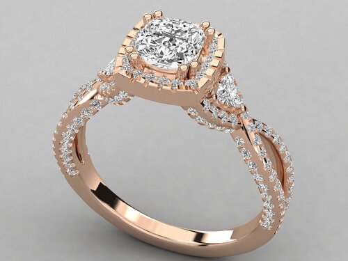 Luxurious 18KT Diamond Gold Ring