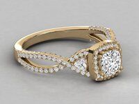 Luxurious 18KT Gold Ring with 2.46ct CVD Lab-Grown Diamond by SK Diam