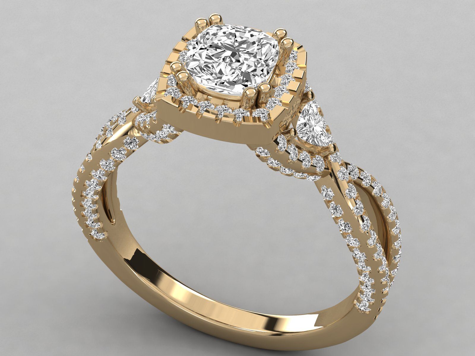 Luxurious 18KT Gold Ring with 2.46ct CVD Lab-Grown Diamond by SK Diam