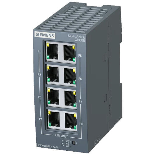 Siemens 6gk50080ba101ab2 Unmanaged Industrial Ethernet Switch - Dimension (L*w*h): 45 X 100 (Wxh) Millimeter (Mm)