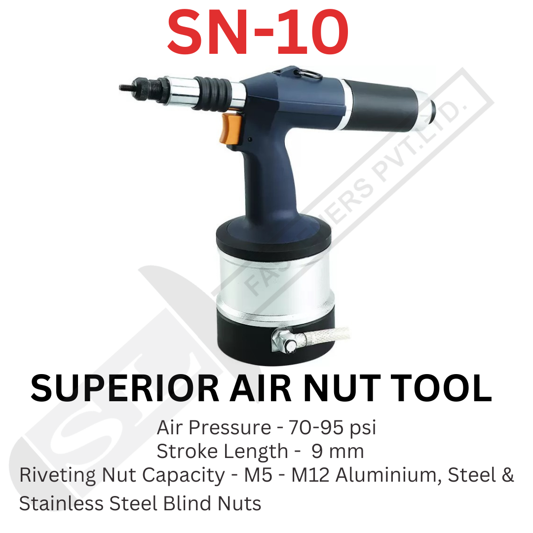 Src Sn-10 Hydro Pneumatic Insert Nut Tool - Color: Black And Blue