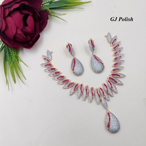 Unique Style American Diamond Necklace Set