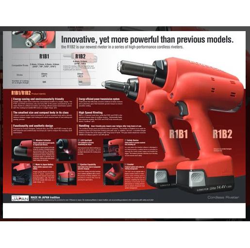 Lobster R1b1 Battery Rivet Tool - Color: Red