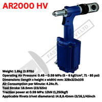 Lobster AR-2000HV Hydro Pneumatic Rivet Tool