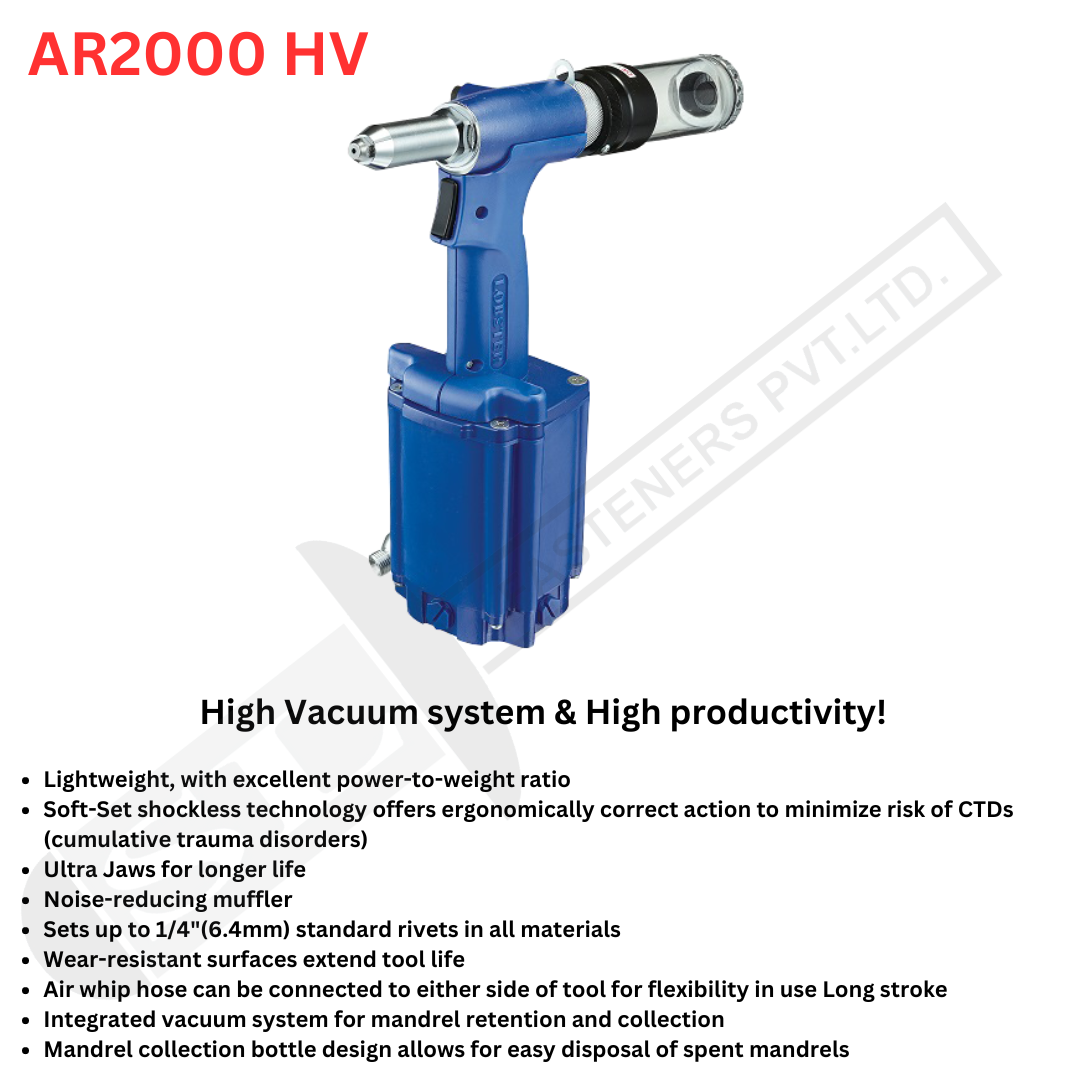 Lobster Ar-2000hv Hydro Pneumatic Rivet Tool - Color: Blue